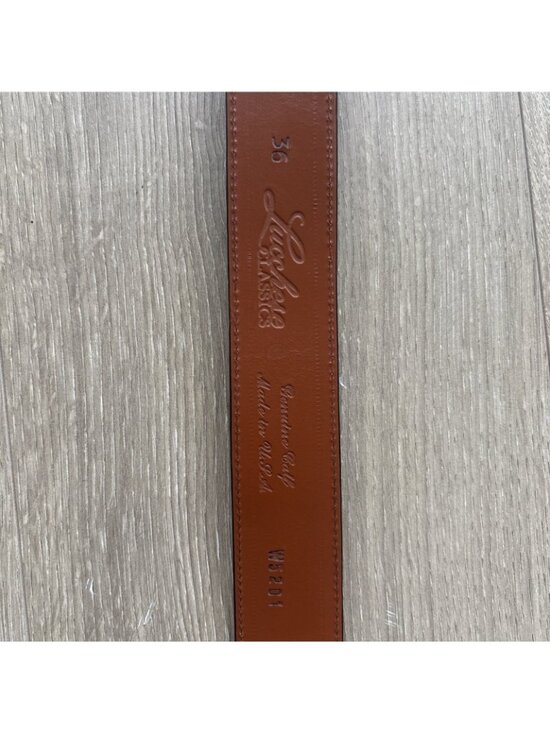 Lucchese Brown Leather Western Belt Handmade Silver Buckle Women Size 36 Rodeo main image 5